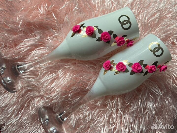 Свадебные бокалы хрусталь