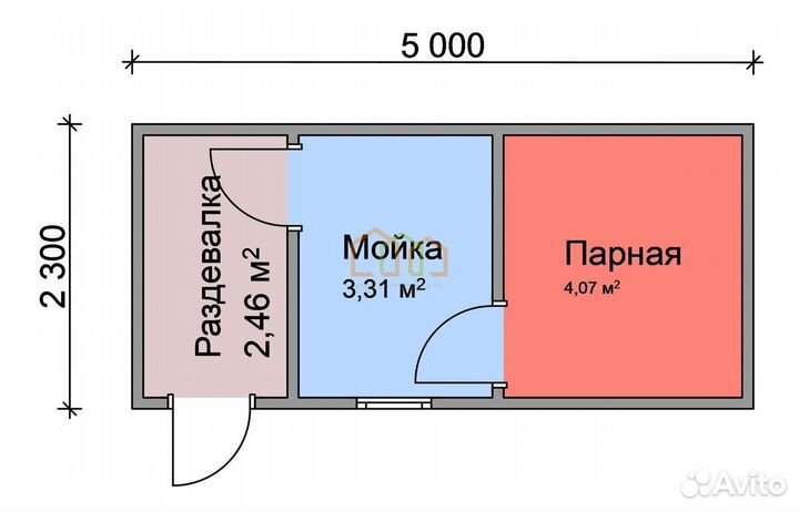 Перевозная мобильная баня / Клин