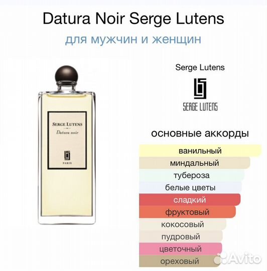 Serge lutens datura noir (распив)