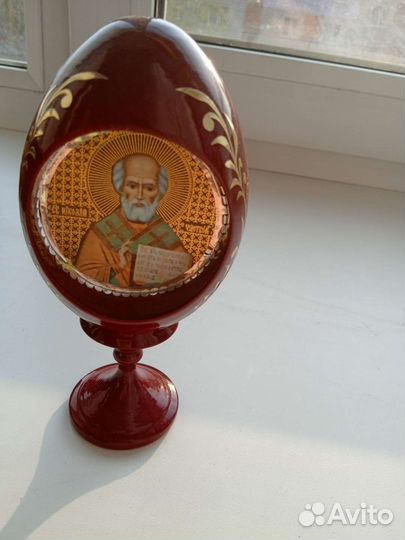 Яйцо деревянное икона