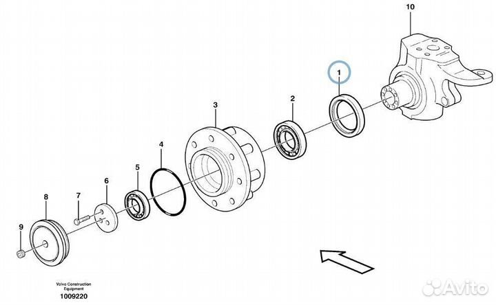 327-4016 Сальник ступицы экскаватор погрузчик