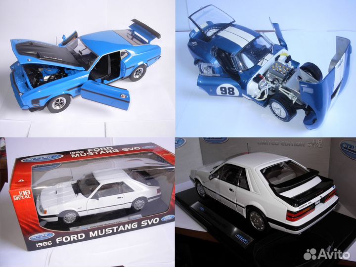 1/18 модели Ford Mustang Shelby Cobra Capri металл