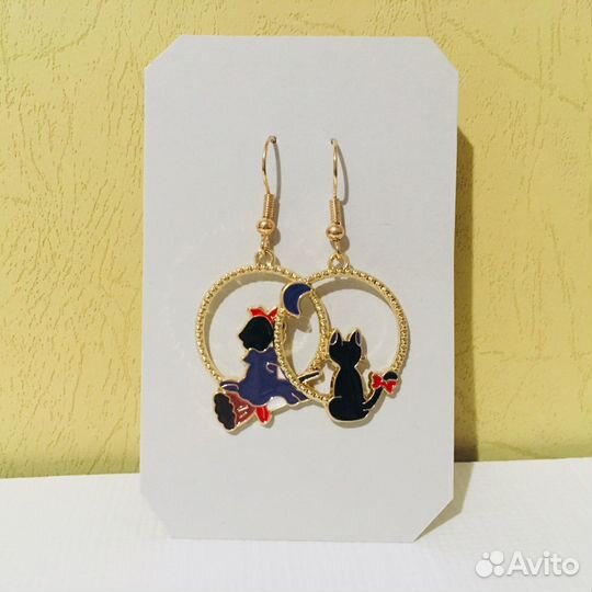 Серьги с эмалью