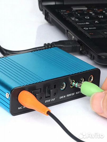 Звуковая карта USB 6-канальная 5,1 оптическая