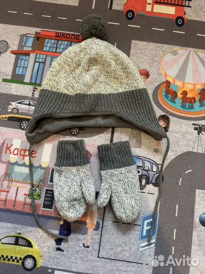 Комплект шапка и варежки h&m