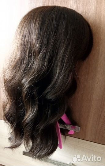 Парик короткий волнистый коричневый