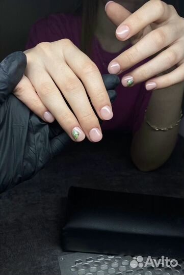 Комбинированный маникюр, снятие, коррекция длины