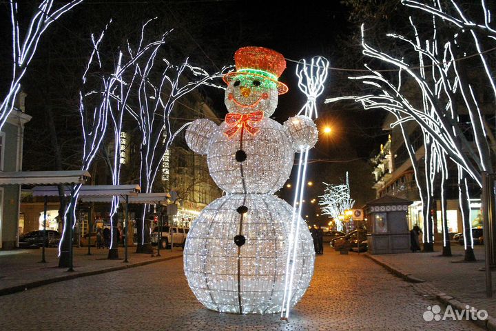 Светодиодная фигура Снеговик