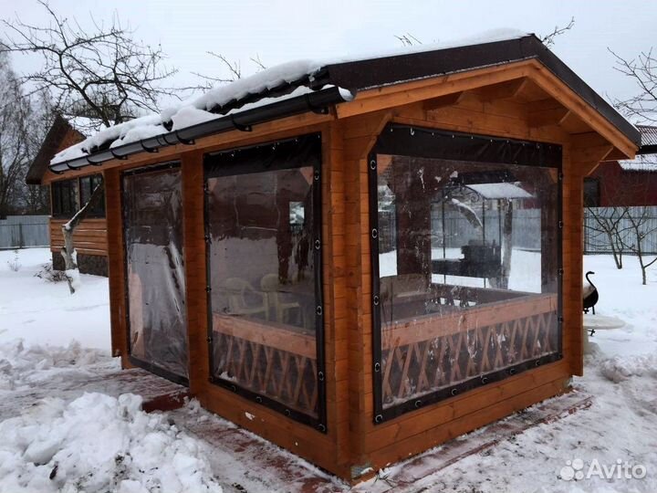 Мягкие окна для беседок, террас, летних кафе