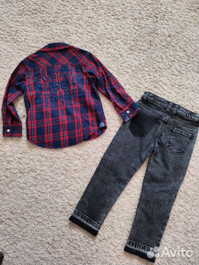 Рубашка и джинсы на мальчика