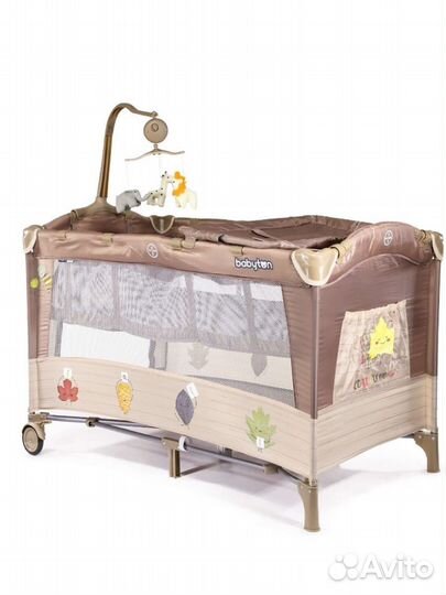 Детская кроватка манеж складная с матрасом