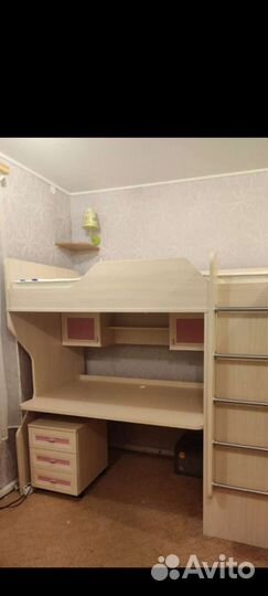 Кровать чердак с шкафом ф. Герда с ортоп. матрасом