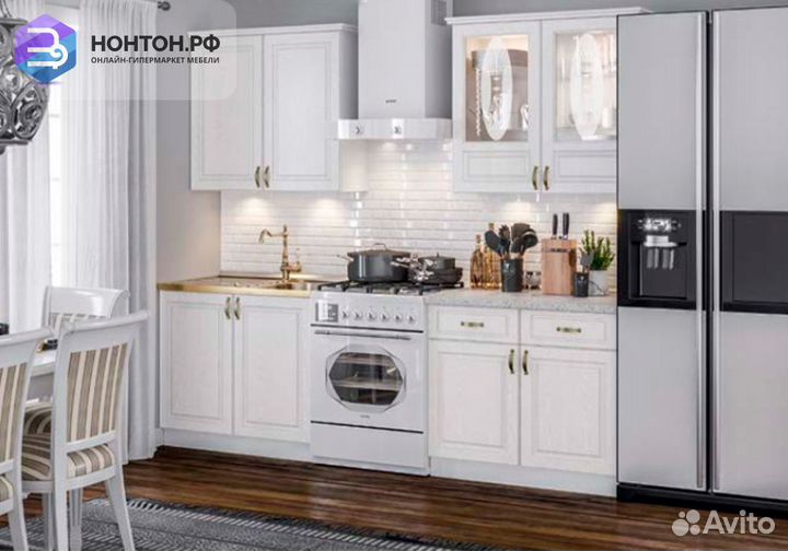 Кухня Констанция №1 1.6 м белый матовый