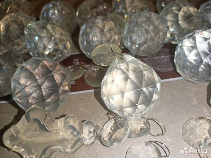 Лот Подвески для люстры СССР пластик