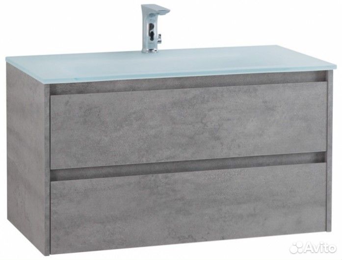 Мебель для ванной BelBagno Kraft-900-BB910/465-LV-VTR-BO Cemento Grigio