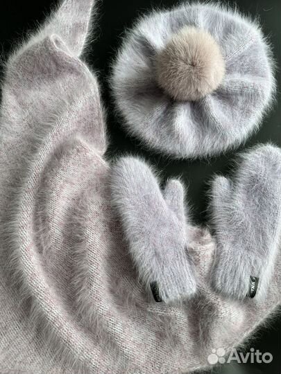 Берет пушистый ангора