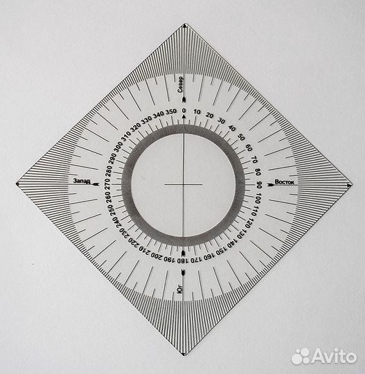 Транспортир летчика, штурмана, гибкий 4 штуки