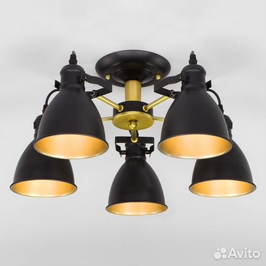 Eurosvet 70112/5 черный Denley потолочная люстра