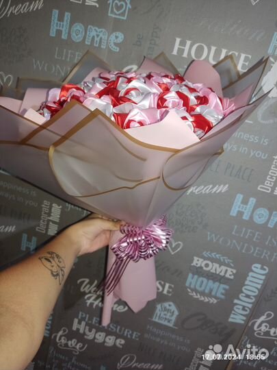 Букет из атласных лент