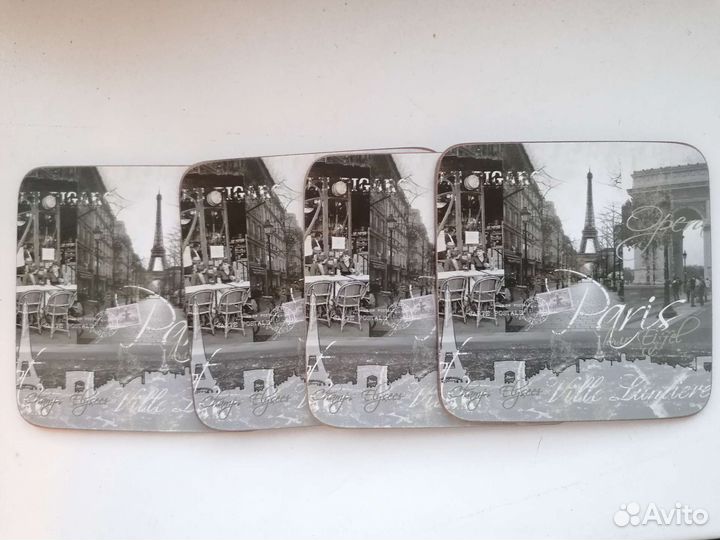 Пробковая подставка.набор 4шт