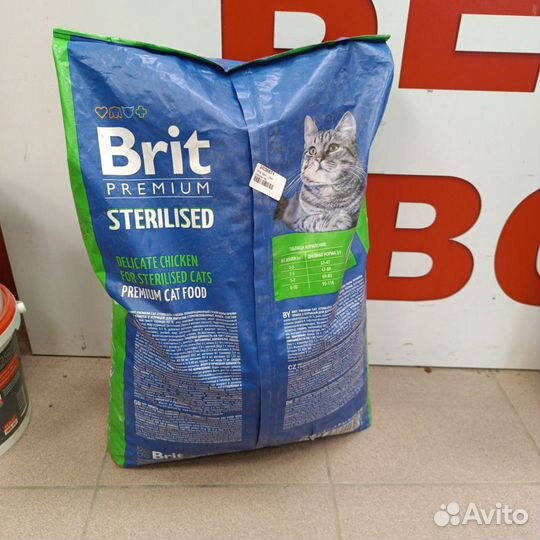 Сухой корм brit premium CAT sterilised chicken