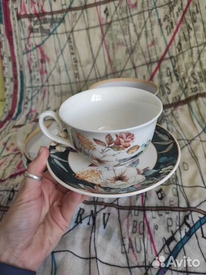 Чайная пара Изумрудный сад фарфор