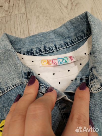 Сарафан джинсовый и лонгслив (комплект)