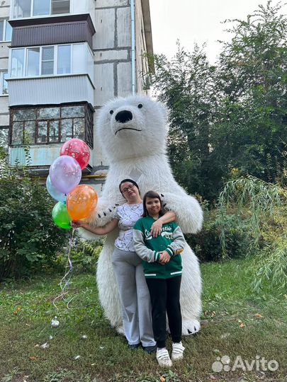 Белый мишка поздравление и Панда