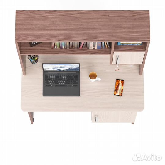 Стол письменный с надстройкой С-мд-1-09Н цвет ясен