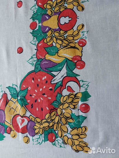 Скатерть льняная,времён СССР + подарок такая же