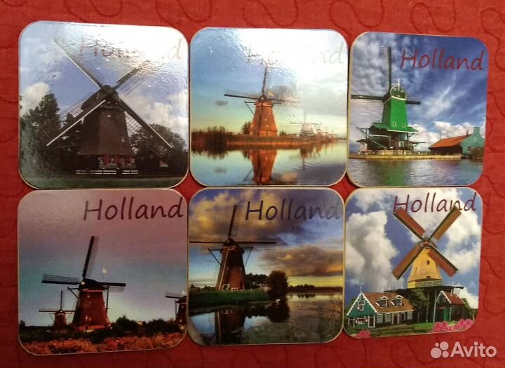 Бирдекели костеры из Голландии, набор из 6 штук