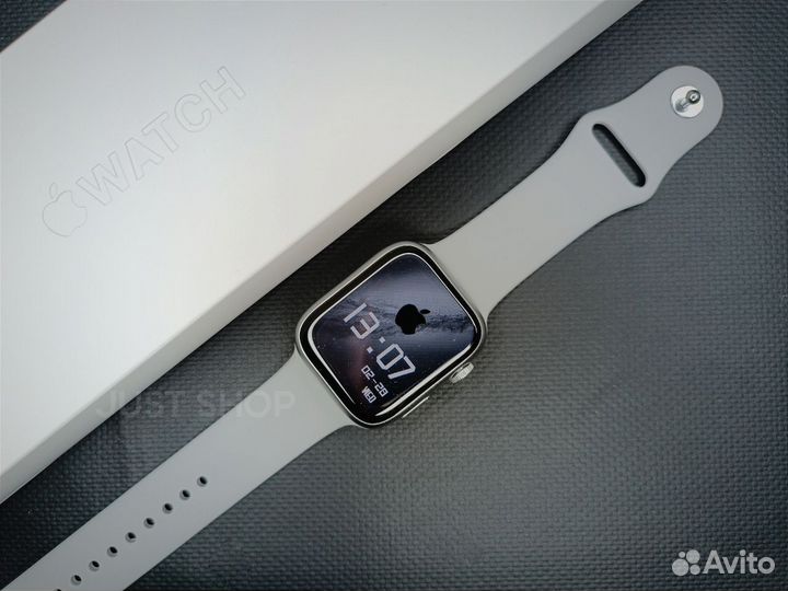 Часы Apple watch 8 (Серебро, Оригинальная коробка)