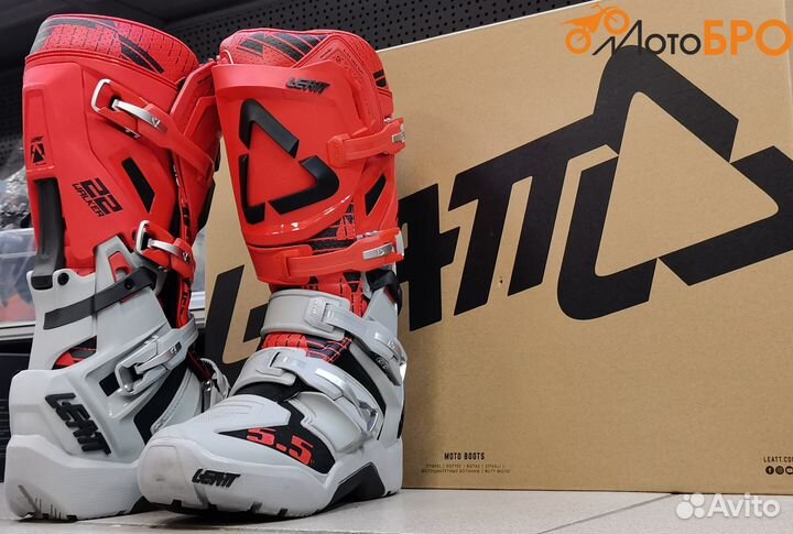 Мотоботы эндуро Leatt 5.5 красные / серые