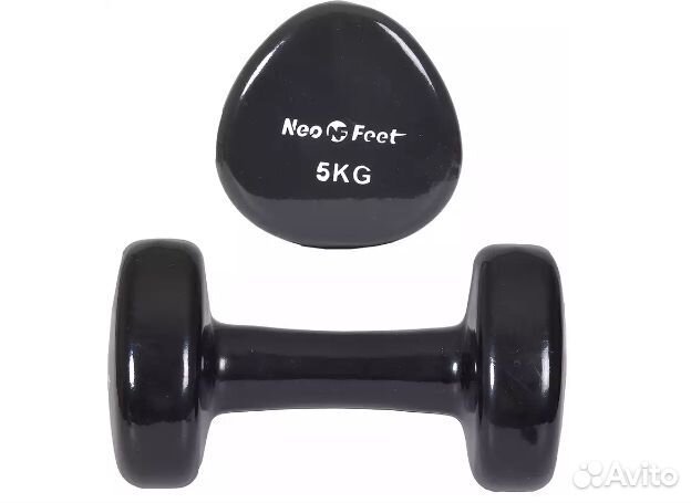 Гантели 5кг обрезиненные
