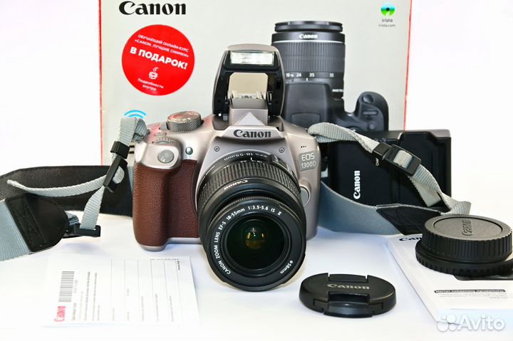 Canon EOS 1300D 18.0MP silver зеркалка Kit 18-55