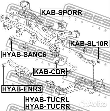 Сайлентблок рычага заднего продольного левый (ушастый) 4WD