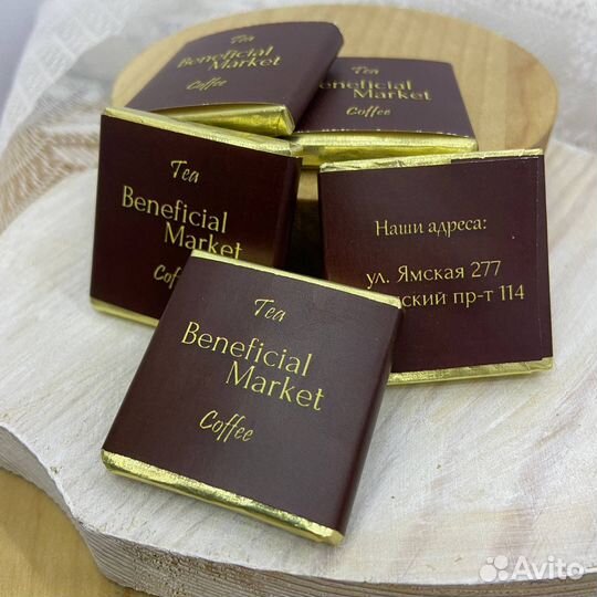 Брендированный шоколад с логотипом оптом на заказ