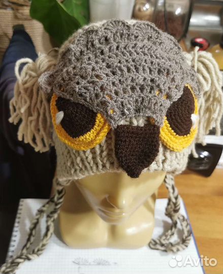Шапка совушка