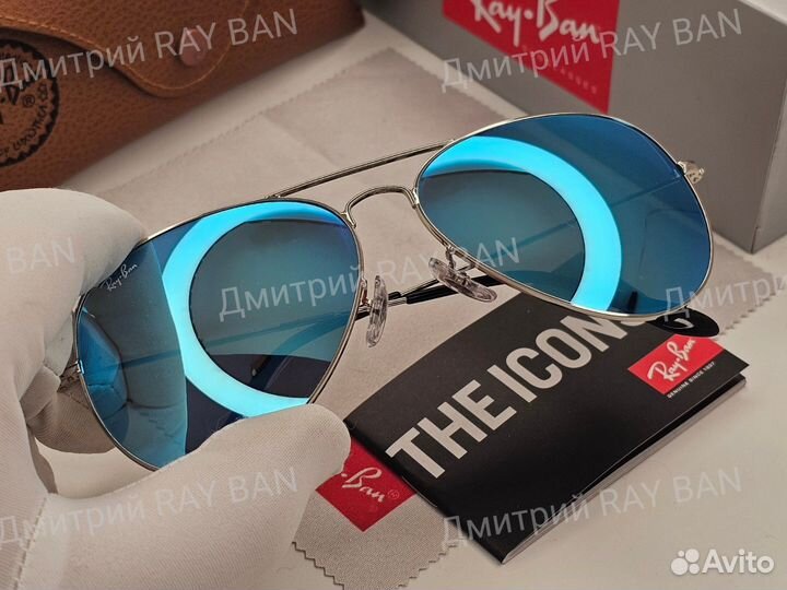 Очки Ray Ban Aviator Blue Mirror Стекло