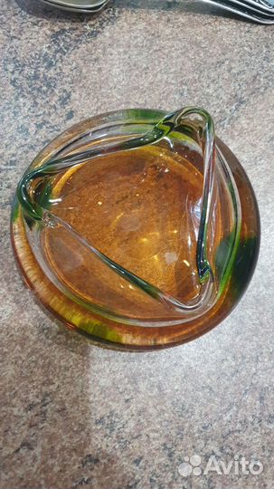 Пепельница цветное стекло чсср