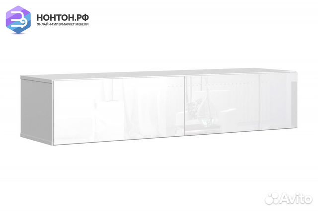 Тв-тумба somero белый / белый глянец