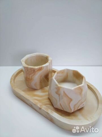 Гипсовые подсвечники и кашпо