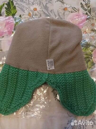 Шапка ушанка женская вязаная