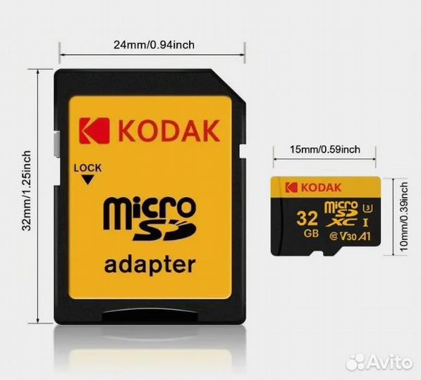 Карта памяти Kodak Micro SD, 64 GB