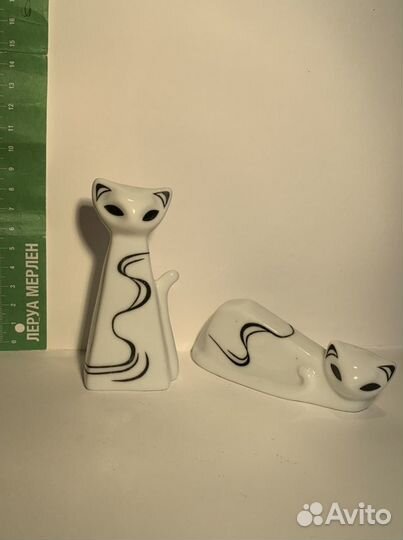 Статуэтки фарфоровые «Кошки» 2 шт
