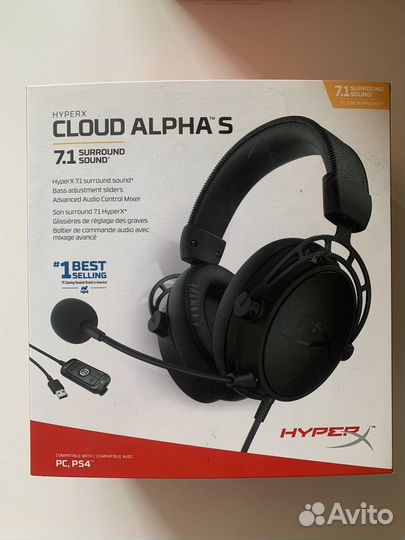 Игровые наушники HyperX cloud alpha S blackout