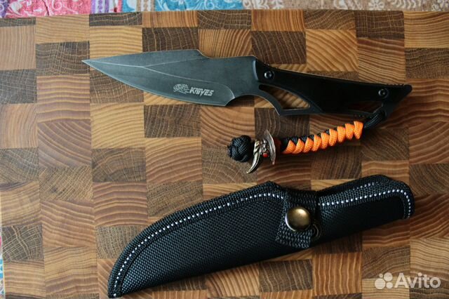 Нож кухонный с чехлом и темляком