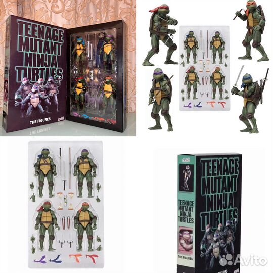 Фигурки черепашки ниндзя 4шт
