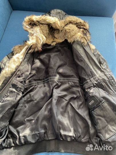 Кожаная куртка мужская 54 56