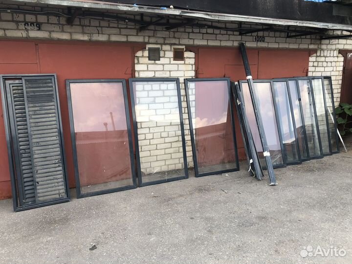 Раздвижные алюминиевые окна бу